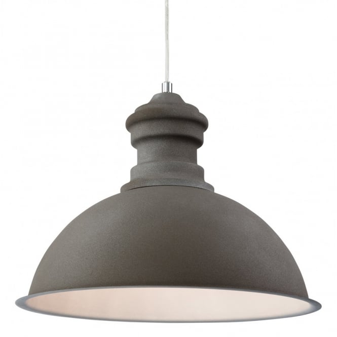AZTEC rough sand ceiling pendant in concrete finish