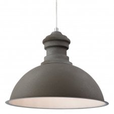 AZTEC rough sand ceiling pendant in concrete finish