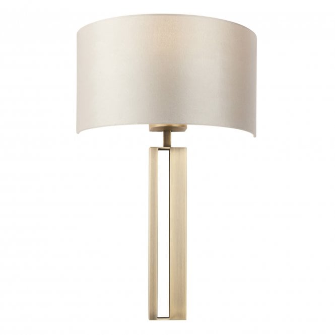 BAILEY Wall Light in Matt Brass with Mink Shade