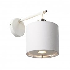 BALANCE contemporary white and polished nickel wall light
