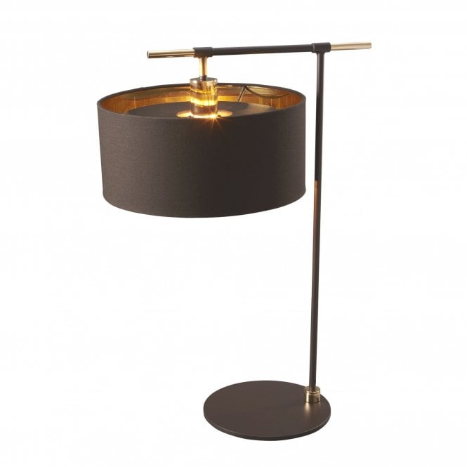 BALANCE contemproary brown and polished brass table lamp