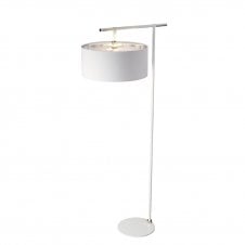 BALANCE contemproary white and polished nickel floor lamp