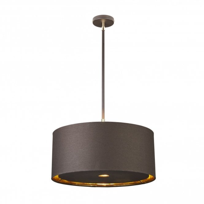 BALANCE mocha brown and polished brass ceiling pendant