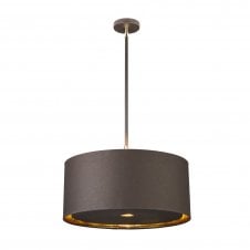 BALANCE mocha brown and polished brass ceiling pendant