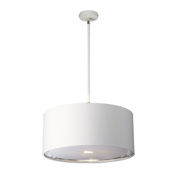 BALANCE white and polished nickel ceiling pendant