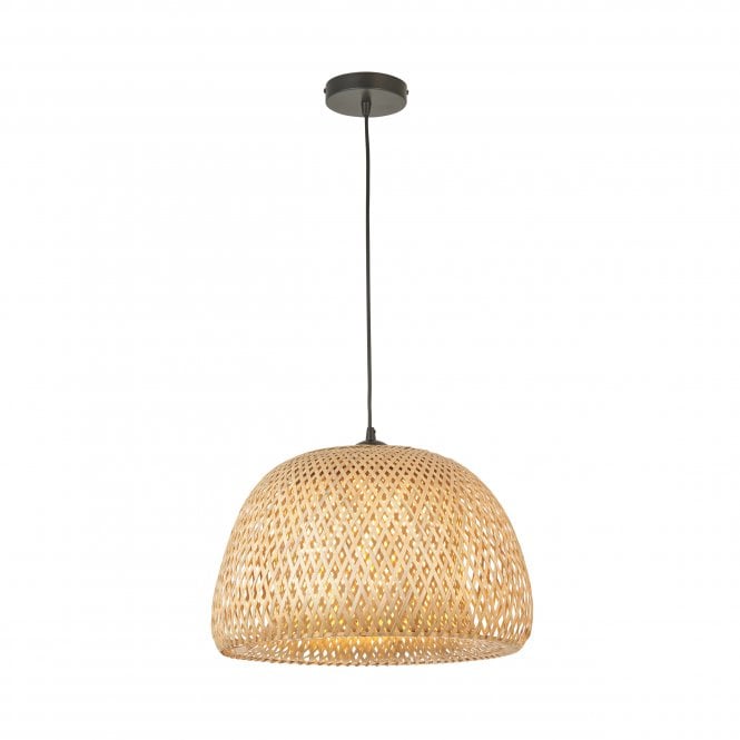 BALI Raffia Twine Dome Ceiling Pendant