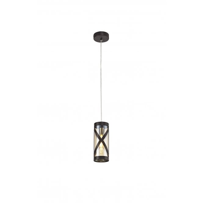 BANDEAU Oiled Bronze/Polished Chrome/Amber Ceiling Pendant