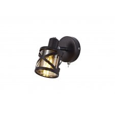 Bronze/Chrome/Amber Wall Spotlight