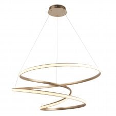 BANDEROL Large Gold Spiral Ceiling Pendant