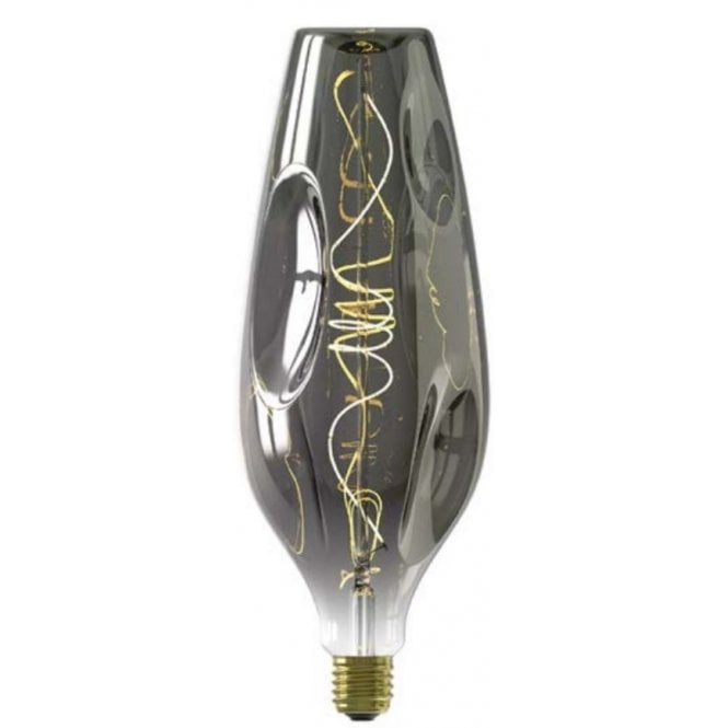 BARCELONA LED organic style titanium coloured glass bulb (ES/E27 - Dimmable)