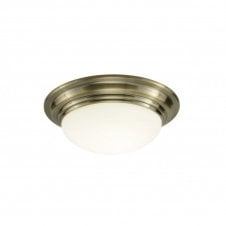 BARCLAY small antique brass bathroom ceiling light