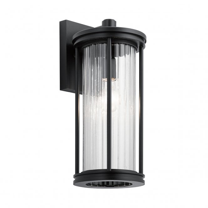 BARRAS Medium Wall Lantern In Aluminium, Steel And Clear Glass