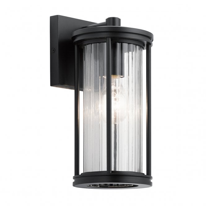 BARRAS Small Wall Lantern In Aluminium, Steel And Clear Glass