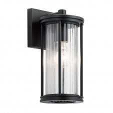 BARRAS Small Wall Lantern In Aluminium, Steel And Clear Glass