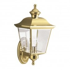 BAY SHORE outdoor wall lantern in polished brass (medium)