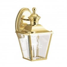 BAY SHORE outdoor wall lantern in polished brass (small)