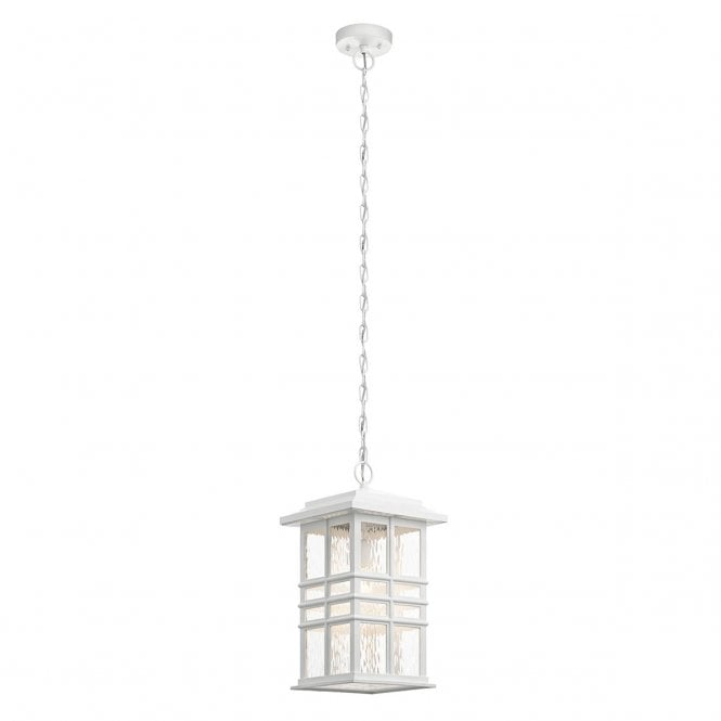 BEACON Square Exterior Chain Lantern White