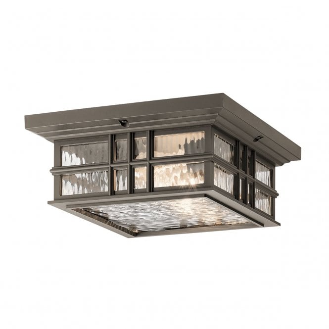 BEACON Square Exterior Flush Mount Bronze