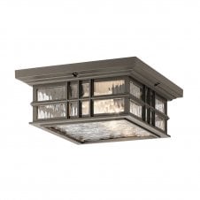 Coastal Square Exterior Flush Mount Bronze
