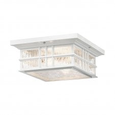Coastal Square Exterior Flush Mount White