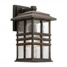 Square Large Outdoor Wall Lantern Bronze 
