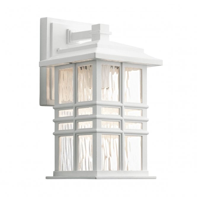 BEACON Square Small Outdoor Wall Lantern White