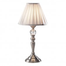 satin chrome touch lamp with shade