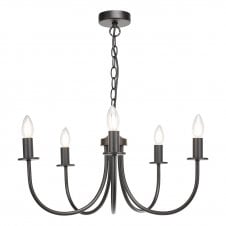 matte black 5 arm pendant