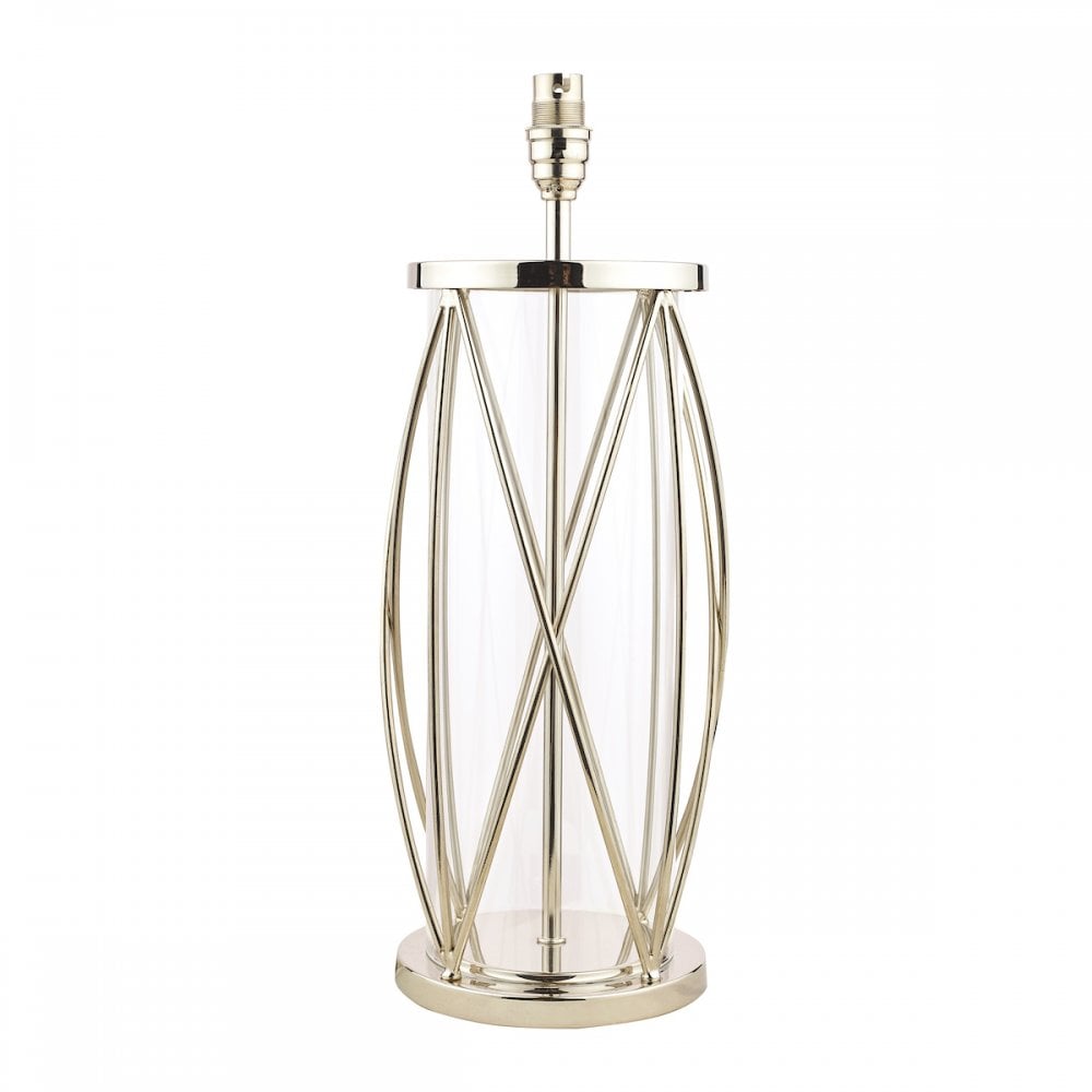Table Lamp Polished Nickel Base Only | Laura Ashley | Lighting Company