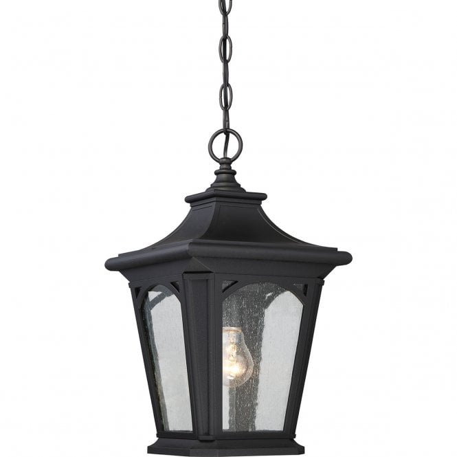 BEDFORD traditional outdoor hanging lantern in black