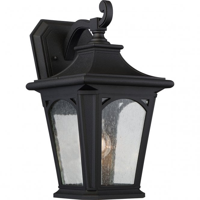 BEDFORD traditional outdoor wall lantern in black (medium)