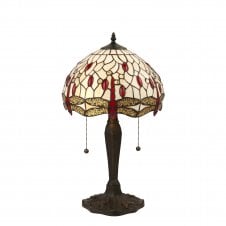 Tiffany table lamp with pull cord