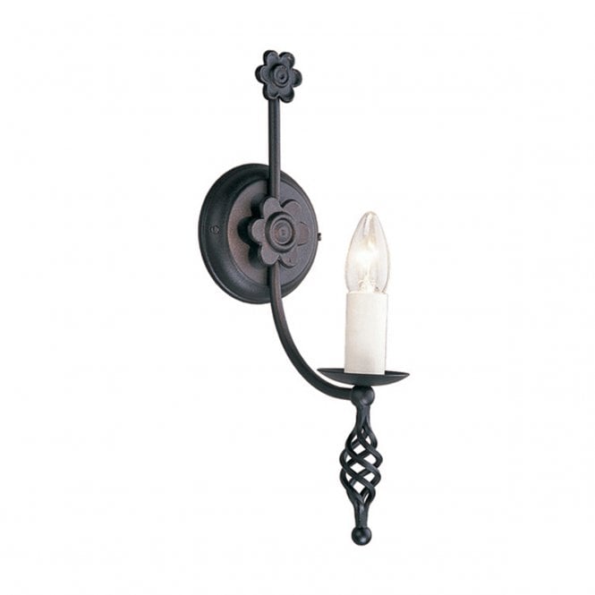 BELFRY black medieval single wall light