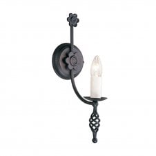 BELFRY black medieval single wall light