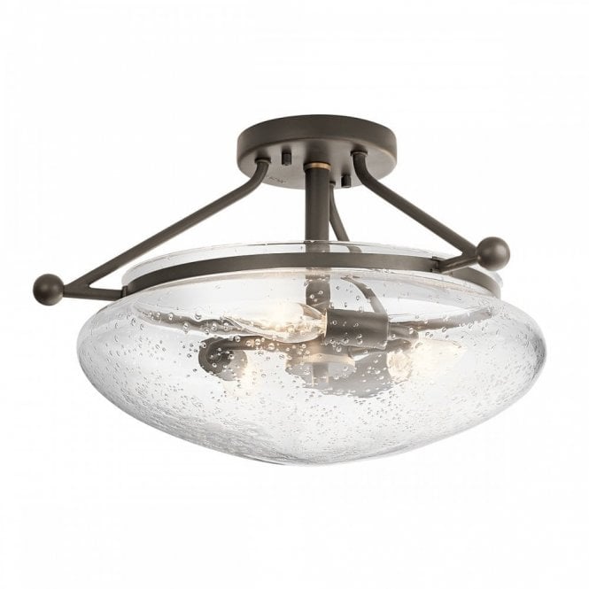BELLE 3 Light Semi-Flush Mount Olde Bronze