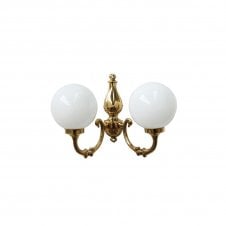BEN 2 Arm Traditional Wall Light in Polished Brass