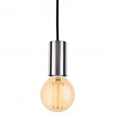 BERKELEY contemporary brushed steel ceiling pendant with LED bulb