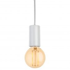 BERKELEY contemporary white ceiling pendant with LED bulb