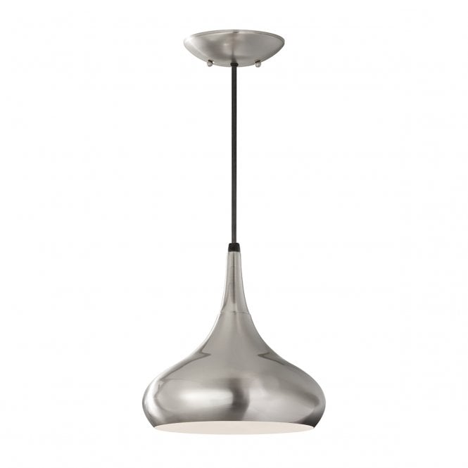 BESO contemporary brushed steel ceiling pendant (medium)