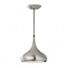 contemporary brushed steel ceiling pendant light