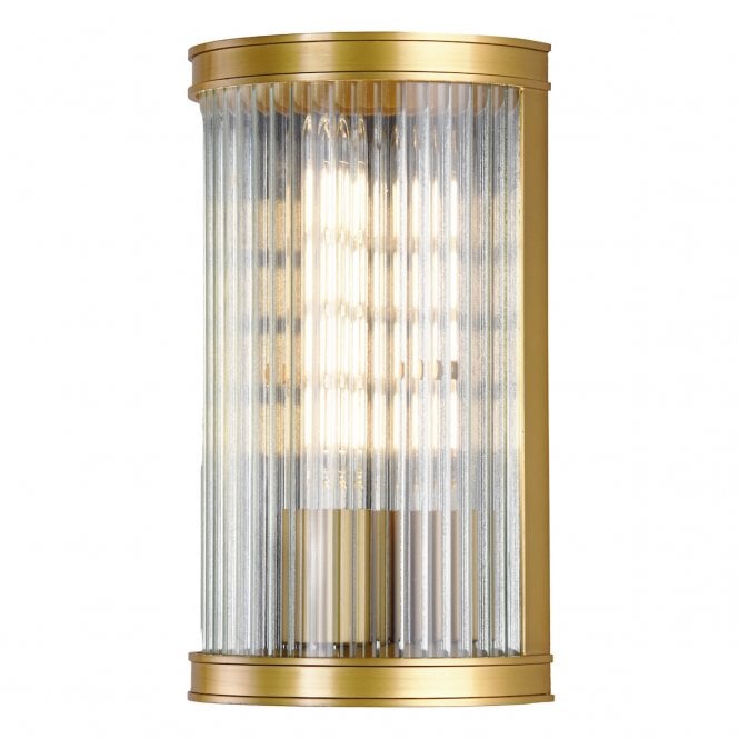 Bianka Wall Light in Bronze with Ribbed Glass