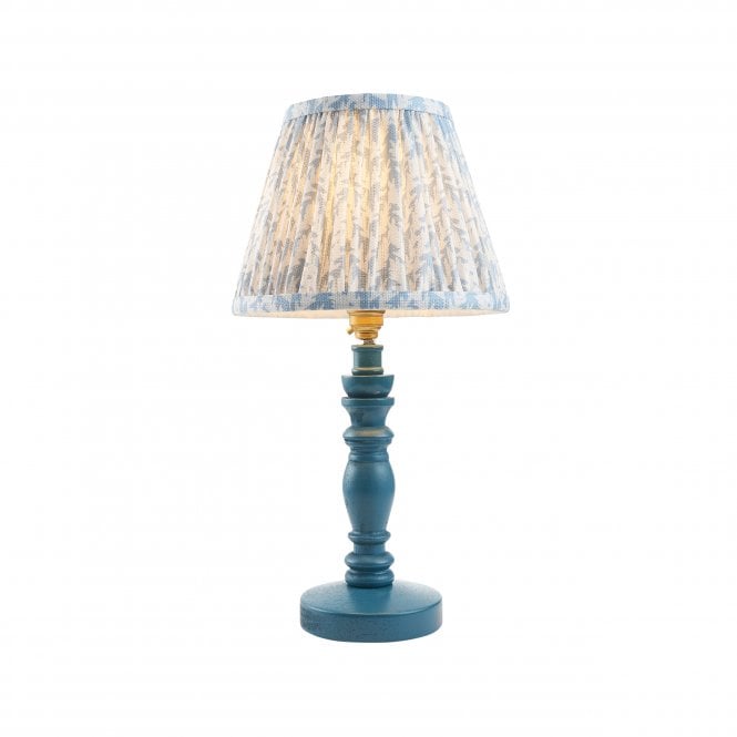 Bibury Marlin Blue Table Lamp with Leaf Shade in Blue