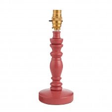 pink wooden spindle table lamp base