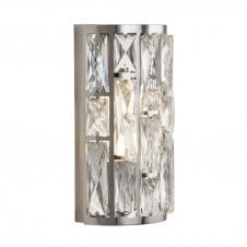 BIJOU 2 Light Chrome Wall Light With Crystal Glass
