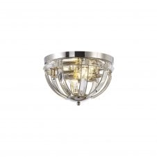 BIJOU Round Flush | 2 Light E27 | Polished Nickel | Handcrafted