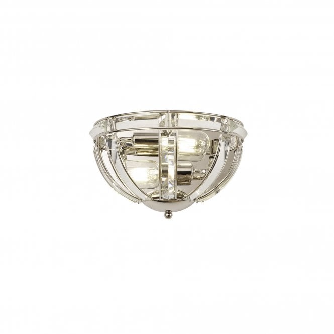 BIJOU Wall Light | 2 Light E14 | Polished Nickel | Handcrafted