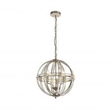 BIJOUX Orb crystal ceiling pendant in polished nickel, large