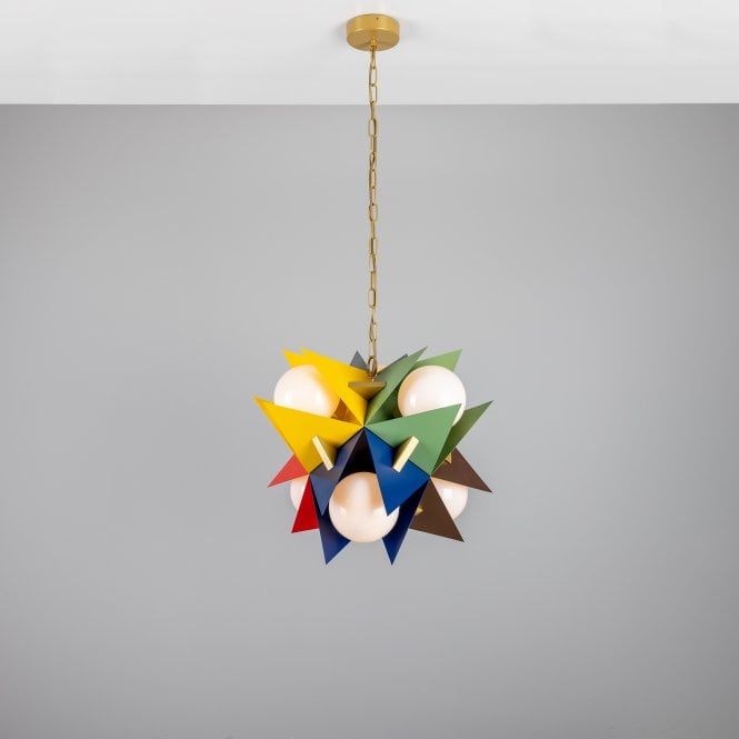 BISBEE Multicoloured Chandelier | 6 Light