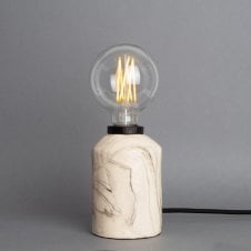 BIXA Small Marbled Ceramic Table Lamp