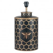 Black Gold Oriental Table Lamp
